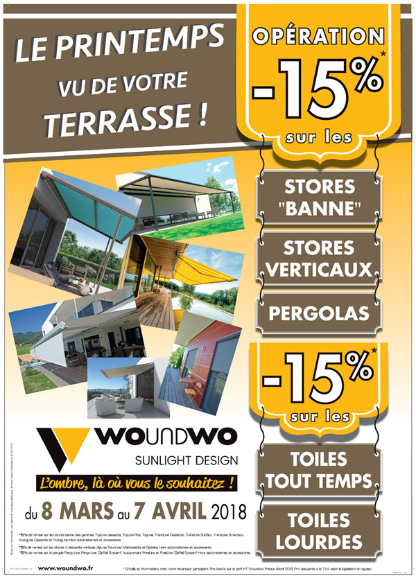 Le Printemps sur VOtre terrasse : Opération WoundWo au Store Niortais : - 15 % sur plusieurs produits de protection solaire
